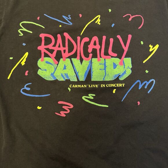 Vintage 90s Radically Saved Carmen Concert T Shirt Mens L Single Stitch USA - Picture 5 of 8